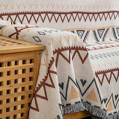 Copridivano reversibile con coperta geometrica indiana Ownkoti