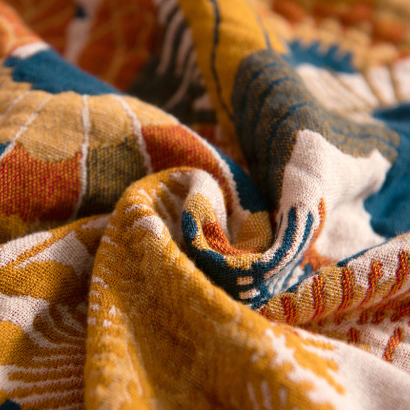 Cuscino reversibile in cotone Boho con motivo a uccelli di Ownkoti (2 pezzi)