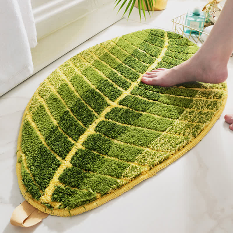 Tappeto morbido per porta Ownkoti Green Banana Leaf