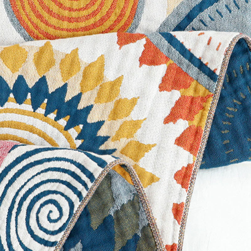 Coperta da tiro nordica Ownkoti, trapunta reversibile in cotone