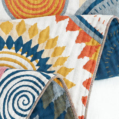 Coperta da tiro nordica Ownkoti, trapunta reversibile in cotone