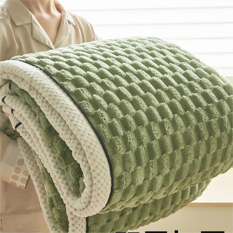 Coperta reversibile in pile di corallo spesso