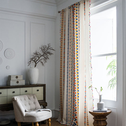 Tenda geometrica colorata Boho Ownkoti con nappa