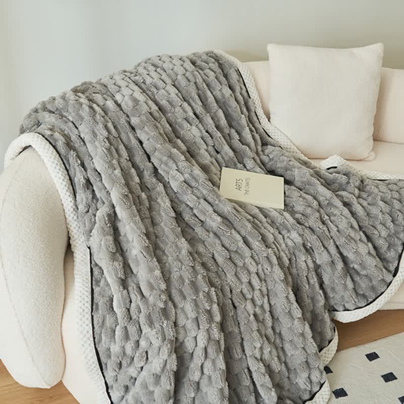 Coperta reversibile in pile di corallo spesso