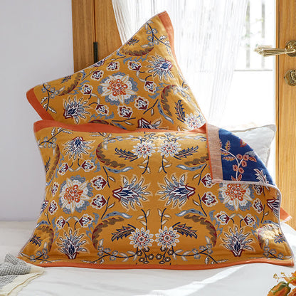 Cuscino asciugamano traspirante in cotone con grappoli di fiori (2 pezzi)