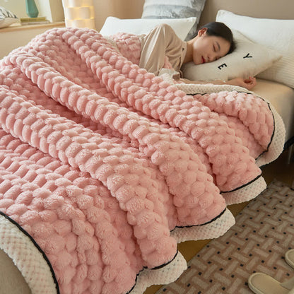 Coperta reversibile in pile di corallo spesso