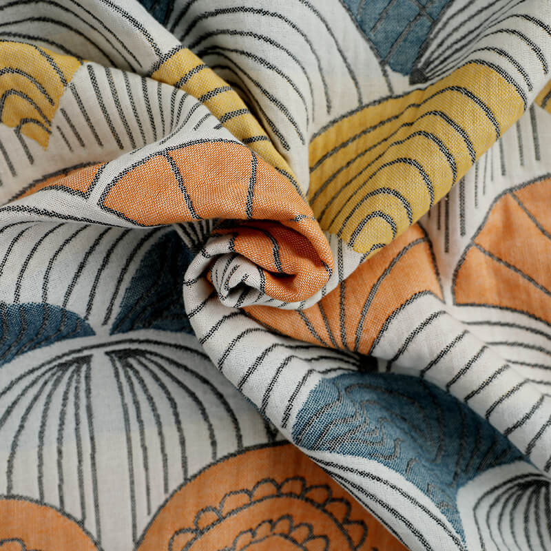 Asciugamano da bagno in cotone jacquard con stampa a conchiglia Ownkoti