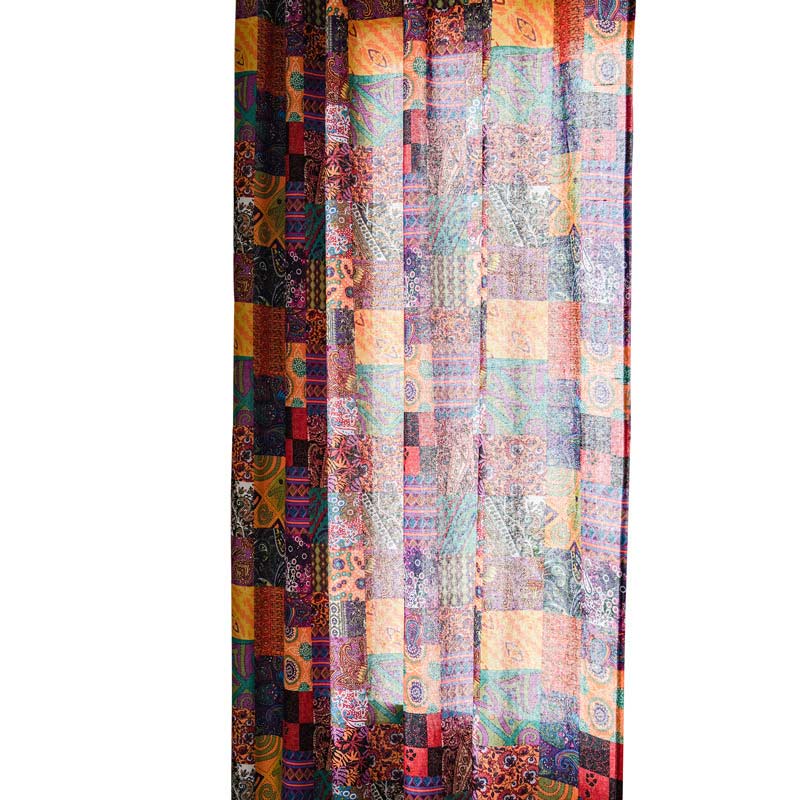 Tende da finestra in cotone e lino Boho colorate Ownkoti