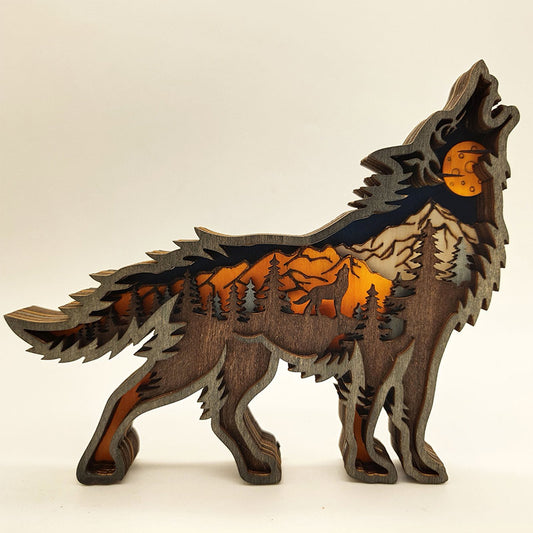 Decorazione creativa a forma di animale della foresta di Ownkoti - Lupo