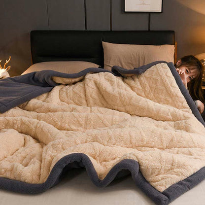 Coperta di pile calda e spessa di lusso