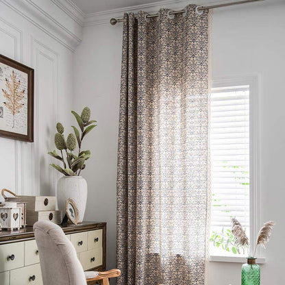 Tenda semi-oscurante con motivo Boho Blue di Ownkoti
