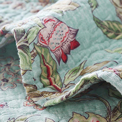 Trapunta a fiori vintage con federe