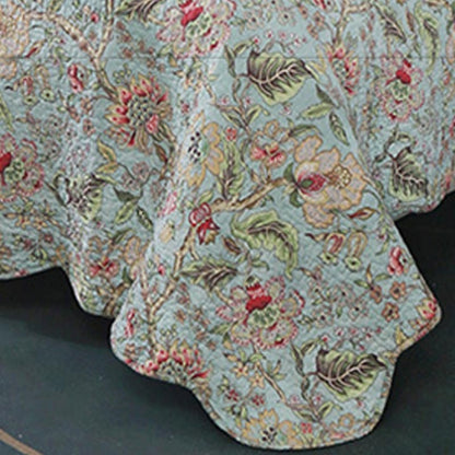 Trapunta a fiori vintage con federe