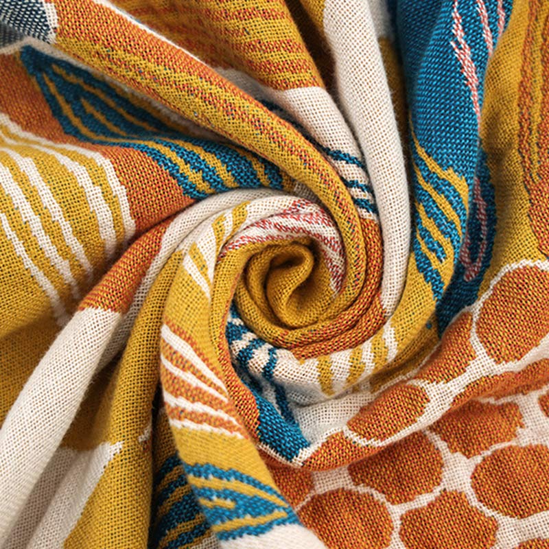 Trapunta reversibile in cotone con stampa a fiori gialli Ownkoti