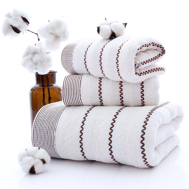 Set di asciugamani da bagno a righe Ownkoti