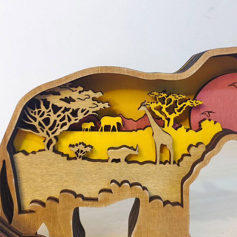 Decorazione creativa a forma di animale della foresta di Ownkoti - Famiglia di elefanti