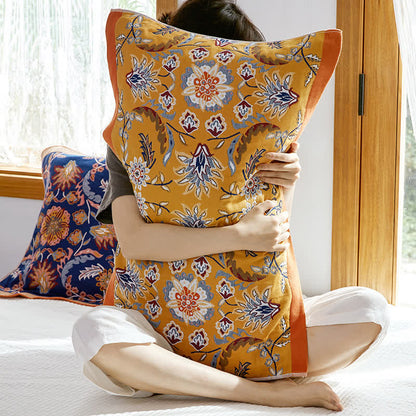 Cuscino asciugamano traspirante in cotone con grappoli di fiori (2 pezzi)