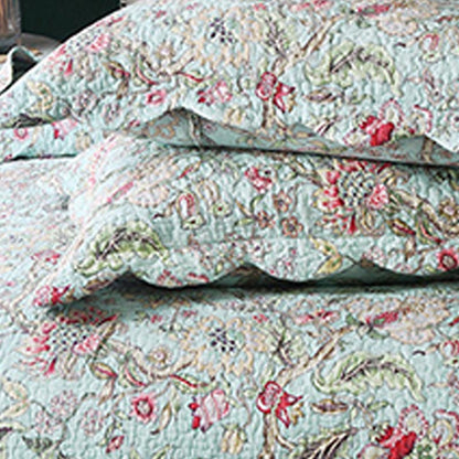 Trapunta a fiori vintage con federe