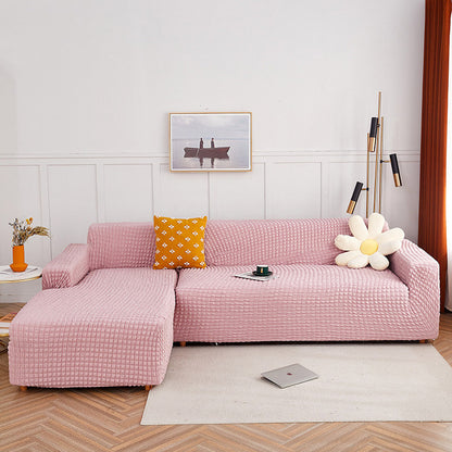 Copridivano elasticizzato in seersucker color puro Ownkoti