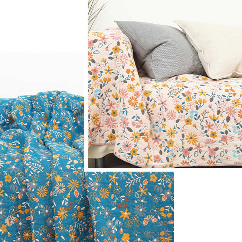 Copridivano con nappe di fiori da giardino Ownkoti