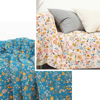 Copridivano con nappe di fiori da giardino Ownkoti