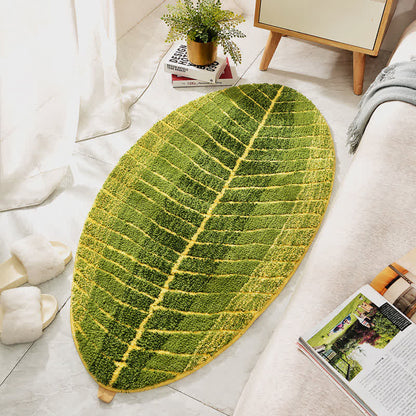 Tappeto morbido per porta Ownkoti Green Banana Leaf