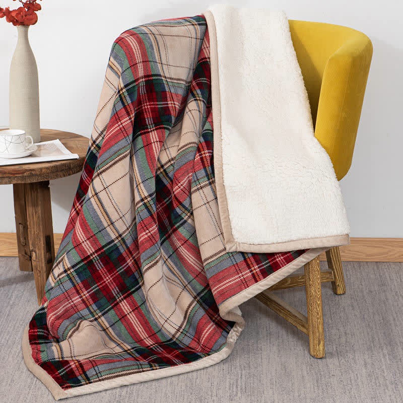 Coperta spessa a quadri natalizi classici Ownkoti