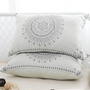 Federe in morbida garza di cotone Mandala (2 pezzi)