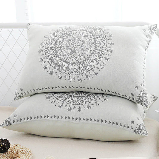 Federe in morbida garza di cotone Mandala (2 pezzi)