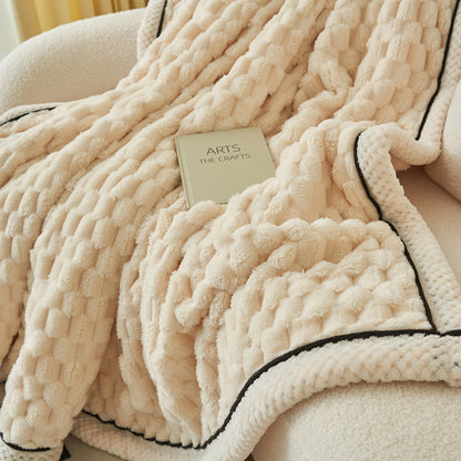 Coperta reversibile in pile di corallo spesso