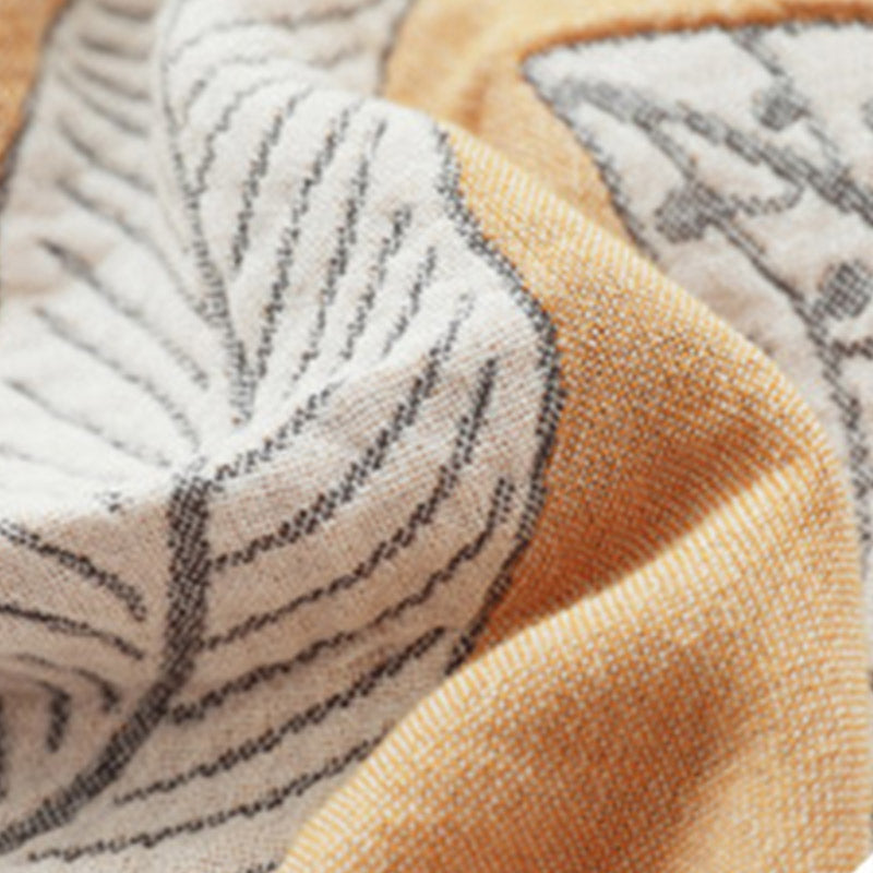 Coperta reversibile morbida in garza di cotone con motivo