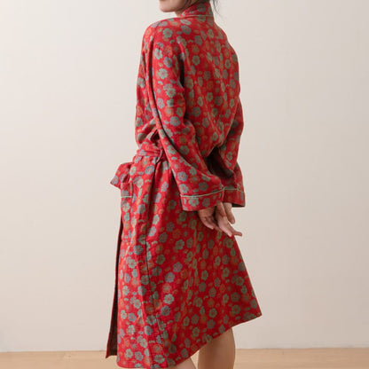 Accappatoio in cotone Plum Bossom con laccetto