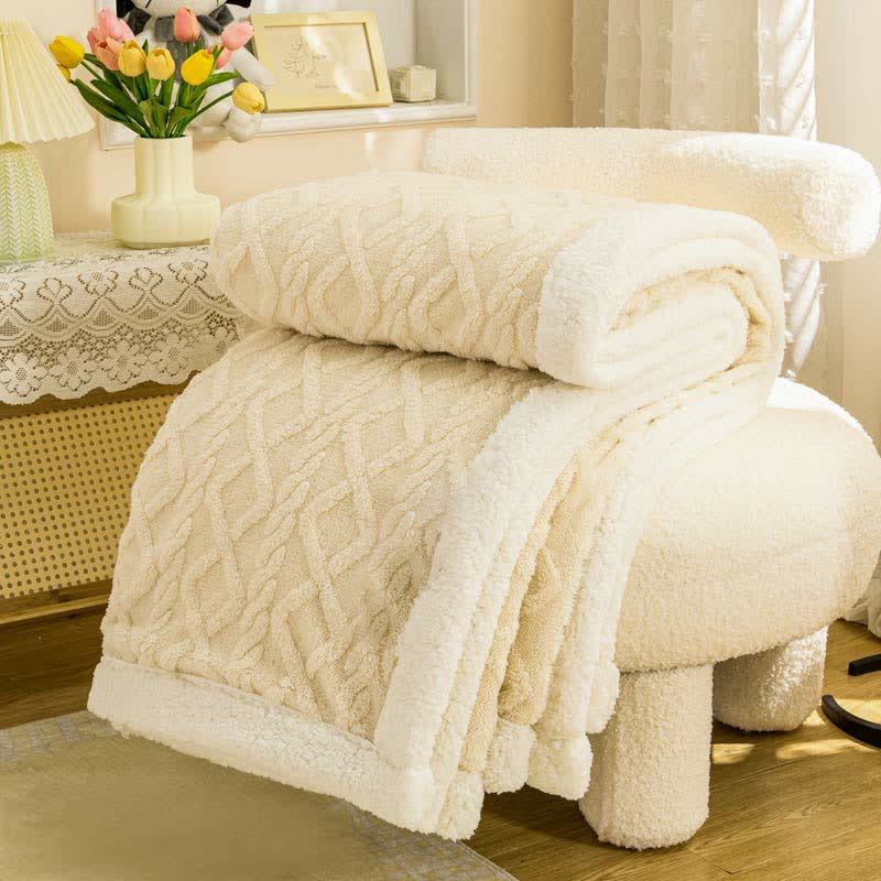 Morbida e accogliente coperta reversibile - Beige - 200cm x 230cm - image 12