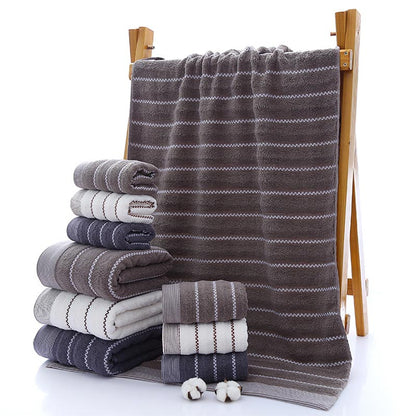 Set di asciugamani da bagno a righe Ownkoti