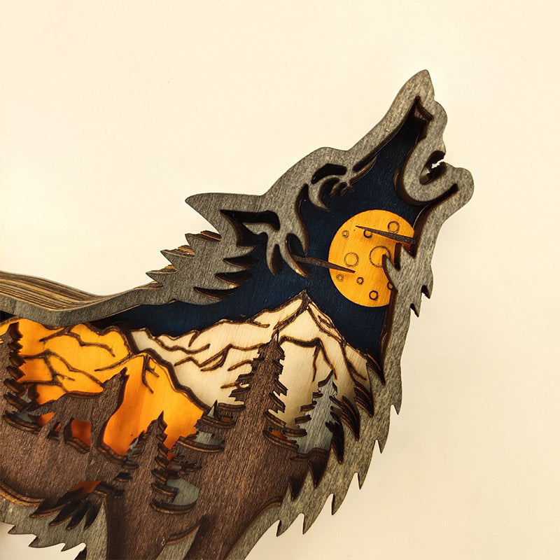 Decorazione creativa a forma di animale della foresta di Ownkoti - Lupo