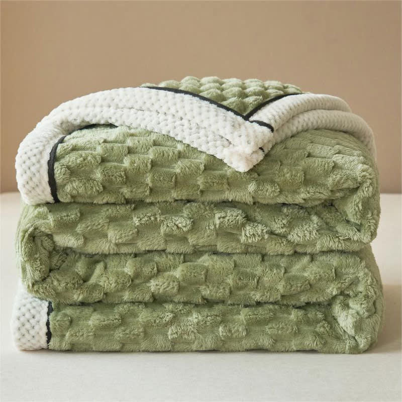 Coperta reversibile in pile di corallo spesso