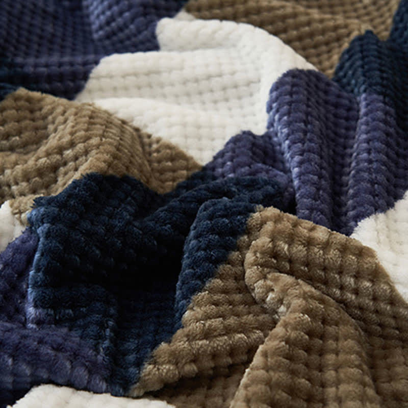 Coperta in pile di corallo caldo a quadri