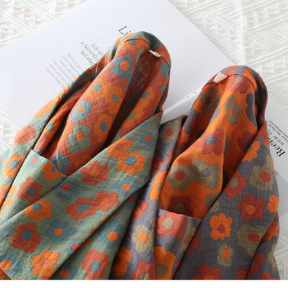 Camicia da notte in morbido cotone con colletto per bambola floreale