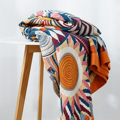 Coperta da tiro nordica Ownkoti, trapunta reversibile in cotone
