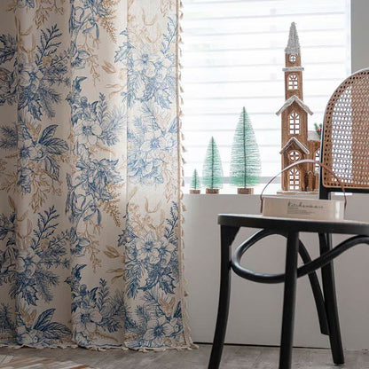 Tenda filtrante per luce Ownkoti Blue Flower Pine