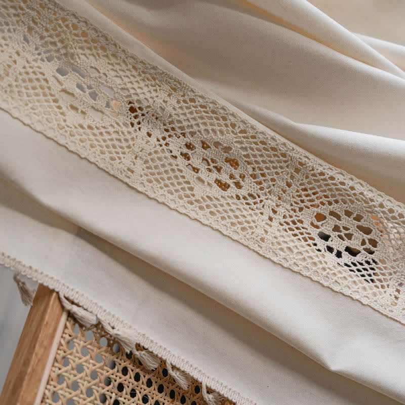 Tenda filtrante per la luce con giunzioni traforate beige Ownkoti