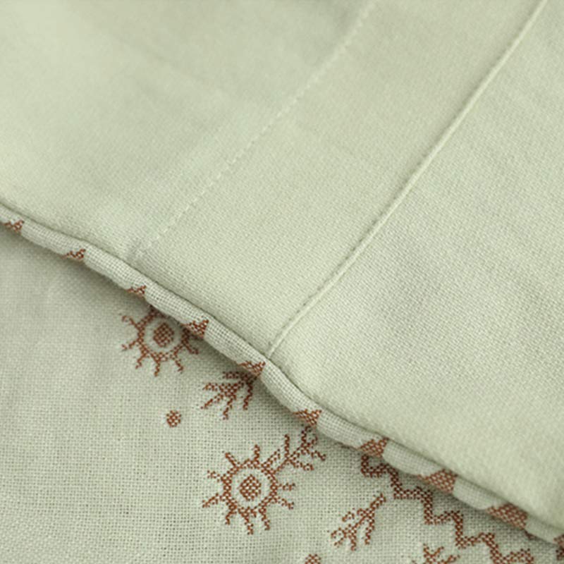 Federe per cuscino in cotone con mandala e bottoni (2 pezzi)