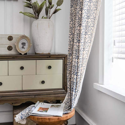 Tenda semi-oscurante con motivo Boho Blue di Ownkoti