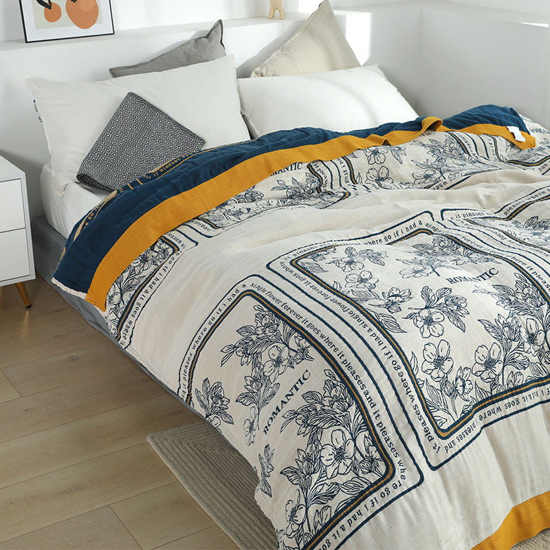 Trapunta estiva reversibile in cotone Ownkoti, coperta leggera