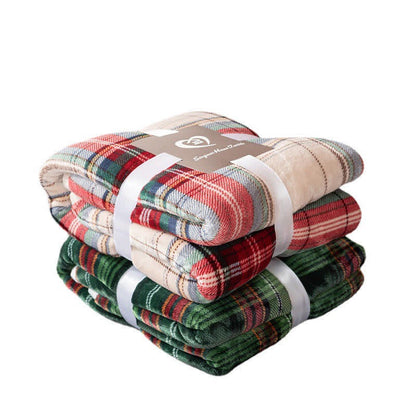 Coperta spessa a quadri natalizi classici Ownkoti