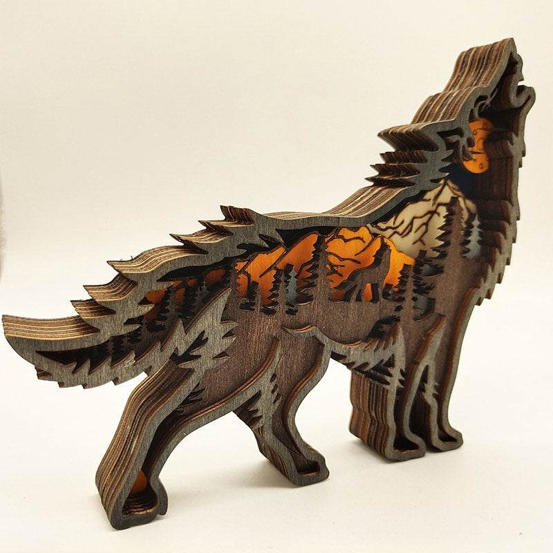 Decorazione creativa a forma di animale della foresta di Ownkoti - Lupo