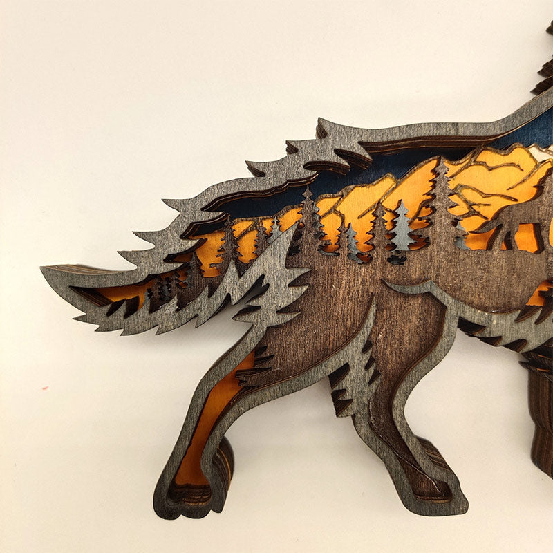 Decorazione creativa a forma di animale della foresta di Ownkoti - Lupo