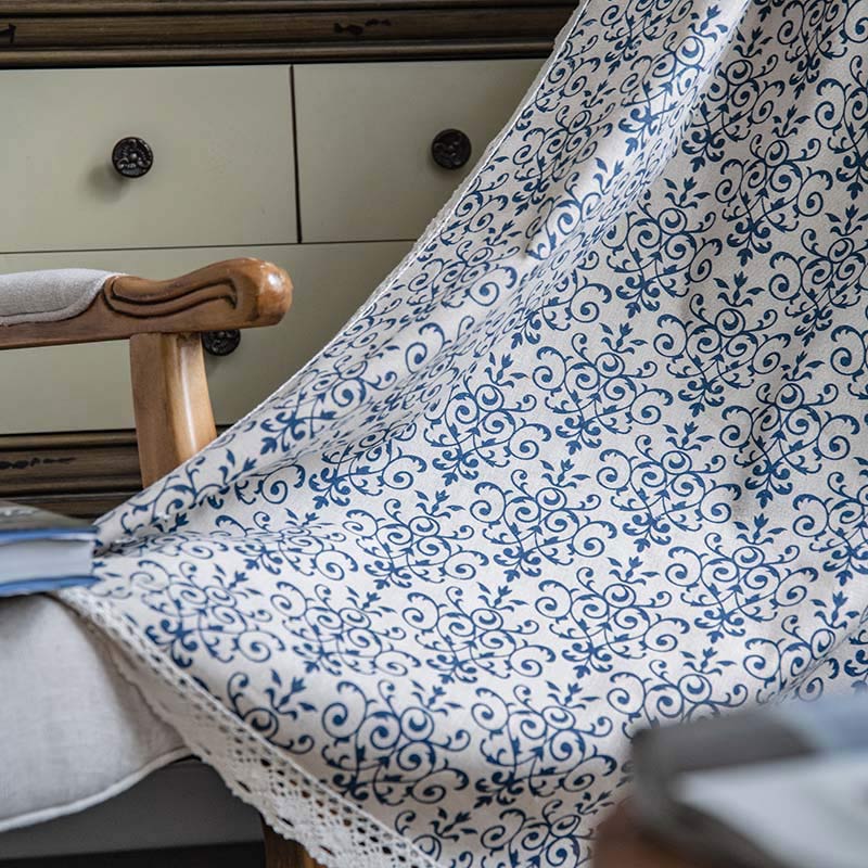 Tenda semi-oscurante con motivo Boho Blue di Ownkoti
