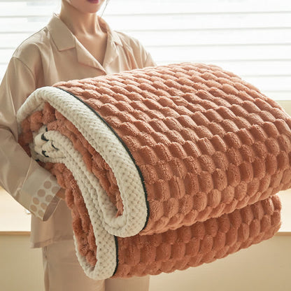 Coperta reversibile in pile di corallo spesso