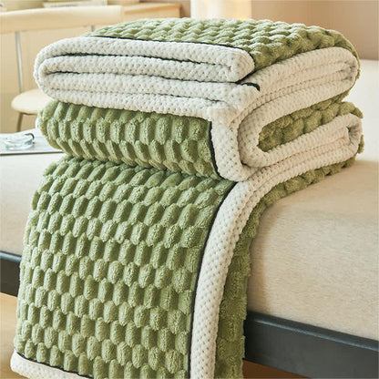 Coperta reversibile in pile di corallo spesso